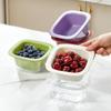 Bacia de Lavar Legumes de Camada Dupla por Atacado Cesto Escorredor Multifuncional Cozinha Doméstico Prato de Frutas Sala de Estar Cesto Filtro de Legumes Cesto de Lavar Legumes