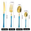 Amazon Cross-border Aço Inoxidável Thin Small Cintura Série High-end High-end Western Steak Faca, Garfo, Colher e Colher Tableware