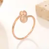 Popular Anillo de Acero Inoxidable con Alambre de Acero y Bolas de Acero de Amazon para Mujer, Diseño de Nicho Exagerado Único Versátil