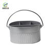 Cesta de Metal Separada de Cuatro Compartimentos para Cuchillo y Tenedor, Cubo de Hielo de Hierro Galvanizado, Personalizada por el Fabricante