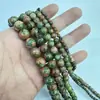 Contas Redondas de Pedra Natural, Contas Soltas Verde Flor, Pulseiras com Contas, Acessórios de Joias Div, Venda Direta da Fábrica de Contas