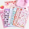 Lindas Pegatinas Divertidas 3D en Relieve Estilo Japonés Sanrio Cinnamoroll My Melody Dibujos Animados Para Agenda Teléfono