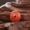 Joyería Jingdian Ágata Rojo del Sur Natural Colgante de Paz Ágata Natural Unisex Colgante de Jade Colgante Hebilla de Paz