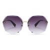Nuevas Gafas de Sol Metálicas Poligonales Sin Marco, Mismo Estilo que las Celebridades de Internet, Gafas de Sol para Mujer, Gafas de Sol Anti-UV para Mujer