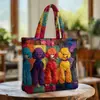 Modelo Nuevo 2026 Bolso de Hombro Acolchado de Algodón con Estampado Digital 3D de Moda para Tiendas Independientes Transfronterizas