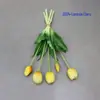 Buquê de Tulipas de Cola Macia Simulada Flor de Tulipa de Silicone de Látex Flor Simulada Sensação Hidratante 5 Cabeças Tulipas