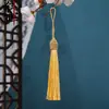Tapa de tornillo larga, borla de seda de hielo, adorno colgante, caja de regalo, colgante de abanico, decoración colgante, accesorios para joyería DIY hechos a mano