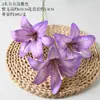 Flores Artificiais Roxas para Casamento em Design de Jardim Estilo Monet para Arranjos de Piso de Salão de Casamento, Flores de Seda Roxo Claro
