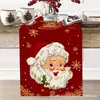 Amazon Transfronterizo Nuevo Fabricante de Banderines de Mesa Navideños Venta Directa Mantel con Estampado de Muñeco de Nieve Invierno Papá Noel