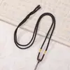 Cordão para pingente de colar de oito fios, fio de ouro torcido, tecido à mão, ajustável para homens e mulheres, acessório de cordão para pingente