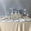 Ornamento de Mesa de Sobremesa Branco Estilo Europeu Bandeja para Bolo de Casamento Suporte de Exibição Suporte para Lanches do Chá da Tarde Mesa para Jantar Frio Intervalo do Chá