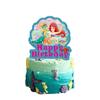 Decoración para fiesta de cumpleaños de la princesa Ariel, suministros para fiesta de sirena, bandeja de papel, papel de seda, vaso de papel, mantel