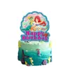 En stock Vajilla de la Sirenita Ariel Suministros para Fiesta Infantil Cumpleaños Vaso de Papel Plato de Papel Servilleta de Papel Mantel Suministros Decorativos