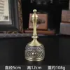Campana de metal accionada a mano, campana para ancianos, campana para transmisión en vivo, campana Sanqing, instrumento budista esotérico, cetro vajra, campana grande de cobre vintage