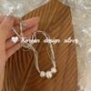 Nueva Joyería de Corea del Sur 2023 Plata de Ley S925 Industria Pesada Simple Bola Cepillada Collar de Hueso de Serpiente de Tres Capas