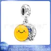 Pulsera Pandora S925 de Cobre Blanco Plateado para Mujer con Cuentas DIY Cuentas Sueltas Colgante de Cuenta Pulsera Regalo para Amante