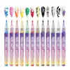 Bolígrafos para Arte de Uñas de 12 Colores de Venta Caliente Transfronteriza, Bolígrafos Marcadores, Set de Bolígrafos para Arte de Uñas, Pintura de Arte de Uñas DIY