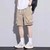 Shorts Masculino de Seda Gelada Fino para o Verão, Corte Solto, Marca da Moda, Roupa Esportiva e para o Trabalho, Secagem Rápida, Calça de Cinco Pontos, Calça Versátil da Moda de Comprimento Médio