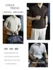 Estilo Lujo Silencioso Old Money~ Camiseta de Punto Acanalado Tridimensional Manga Corta Estilo Verano para Hombre Ligera Transpirable Antibacteriana Top Casual