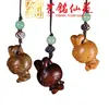 Yiming Xianyuan Talla de Sándalo Dibujo Animado Colgante Accesorios para Teléfono Móvil DIY Talla en Madera Lindo Animal Colgante Colgante para Bolsa