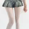 Medias Caladas de Encaje con Diseño de Pétalos para Primavera y Otoño, Delgadas, Estilo Lolita, para Usar con Botas, Color Café Retro