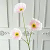 Flores Artificiales de Amapola Impresas en 3D, Flores Artificiales de Alta Gama, Arreglos de Piso para Bodas, Arreglos Florales, Adornos para Decoración del Hogar