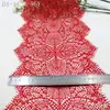 Acabamento de Renda Cílios Tanglong Multicor Malha de Trama Macia com Padrão Vazado Não Elástico para Acessórios DIY de Roupas e Lingerie