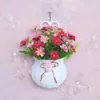 Decoración de Flores Colgantes de Simulación Planta de Plástico Colgante de Pared Flor Falsa Margarita Colgante de Pared Planta Araña Cesta Colgante Planta Trepadora Flor Colgante de Pared Planta Trepadora Rosa