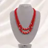 Collar de perlas de vidrio estilo cheongsam multicapa, nuevo estilo retro, cadena de clavícula, cadena de lana de doble capa, cadena de cuello de vidrio de tres capas