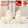 Enfeites Criativos de Cavalo em Cerâmica, Mesa de Entrada de Desktop, Mesa de Chá, Decoração Suave para Sala de Estudo, Artesanato do Ano do Cavalo, Presentes