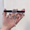 Collar de Cordón de Cuero Rosa Dulce y Fresco con Colgante de Mariposa para Mujer, Gargantilla Geométrica con Borla, Accesorio de Cuello de Estilo Oscuro con Diseño Único
