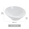 Tigela Diangle de Cerâmica Branca Pura Tigela Doméstica para Frutas Salada Resistente a Altas Temperaturas Louça Simples Criativa Tigela de Arroz para Pets Tigela de Comida para Gatos