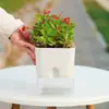 Vasos de Flores de Plástico para Pessoas Preguiçosas, Vasos de Flores Autoirrigáveis, Vasos Simples de Imitação de Cerâmica para Plantas Verdes, Suculentas, Hidroponia Indoor, Vasos de Flores com Reservatório de Água