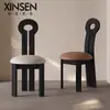 Cadeira de Jantar Rústica Francesa em Madeira Maciça Cadeira de Restaurante Estilo Moderno Simples Meio do Século Cadeira de Madeira Maciça Cadeira de Jantar Banco para Casa