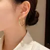Aretes de Clip Metálicos Europeos y Americanos Transfronterizos de Tres Capas para Oreja, Elegantes de Lujo Ligero con Personalidad, Diseño Único, Venta al por Mayor
