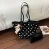 Bolso Tote Grande de Gran Capacidad Shuai Mijia para Mujer, Colección Otoño Temprano 2026, Bolso de Hombro Casual de Lunares a la Moda para el Trabajo