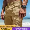 Pantalones cortos de trabajo para hombre para exportación transfronteriza en stock, pantalones de cinco puntos de pierna recta, pantalones casuales de longitud media para hombre, lavados retro de moda, cómodos