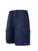 Shorts de Trabalho Masculino Verão Algodão Puro Fino Marca Americana Tendência Solto Casual Calça de Cinco Pontos Preta Comprimento Médio Tamanho Grande