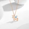 Collar de Unicornio Volador de Plata de Ley 925 para Mujer Versión Coreana Diseño de Nicho Ins Cadena para Clavícula de Nácar Estilo Caliente Xiaohongshu