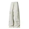 Calças de Nova Estilo Outono 2026, Calças Casuais Off-White para Trabalho, Calças Masculinas Tendência Soltas Retas de Perna Larga, Calças de Moletom Masculinas