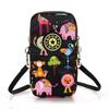 Nova bolsa de celular respirável de nylon simples com zíper de três camadas bolsa de mão casual colorida para atividades ao ar livre entrega em peça única