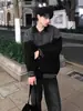 Diseño Nicho Estilo Coreano Tejido de Empalme para Hombre Otoño e Invierno Nueva Tendencia Casual Versátil Prendas de Punto y Chaquetas