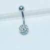 8mm anillo para ombligo de bola de perforación de cabeza única acero titanio médico piercing pin para oreja barra personalidad moda Shambhala diamante completo ombligo