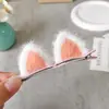 Grampo de cabelo de orelha de gato macio e fofo Presilha fofa e doce para franja peluda Grampo de princesa para meninas Presente pequeno para crianças da escola