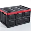 Caja de Almacenamiento Plegable Multifuncional para Camping al Aire Libre Caja de Acabado con Tapa de Madera para Coche Caja de Almacenamiento para Snacks y Juguetes de Sala de Estar