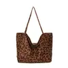 Bolso casual de gran capacidad con estampado de leopardo 2026 nuevo versátil para mujer, bolso de hombro para ir al trabajo, bolso tote relajado