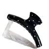 Pinza para el pelo de lunares blancos y negros coreana, estilo retro simple, pinza versátil de color gelatina para la parte trasera de la cabeza, pinza de tiburón