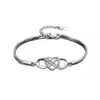 Pulsera de Corazón de Melocotón Incrustada con Diamantes Simple Nueva Joyería Transfronteriza Diseño de Nicho para Mujer Pulsera de Mejor Amiga de Gama Alta