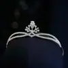 Diadema de Corona de Novia Transfronteriza Accesorio para el Cabello de Vestido Sencillo de Princesa con Diamantes Diadema para 18º Cumpleaños Joyería para Actuación de Baile