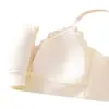 Conjunto de Sujetador de Encaje Sexy y Hermoso en la Espalda para Mujeres Sin Aros, Push-Up para Pechos Pequeños, Soporte Suave y Conjunto de Lencería que Recoge el Pecho